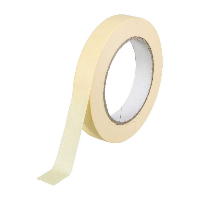 Flachkreppklebeband 19mm 50lfm naturweiß Flachkreppklebeband 19mm 50lfm naturweiß