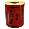 Warnetiketten 140x70mm -Hier oben/Top-