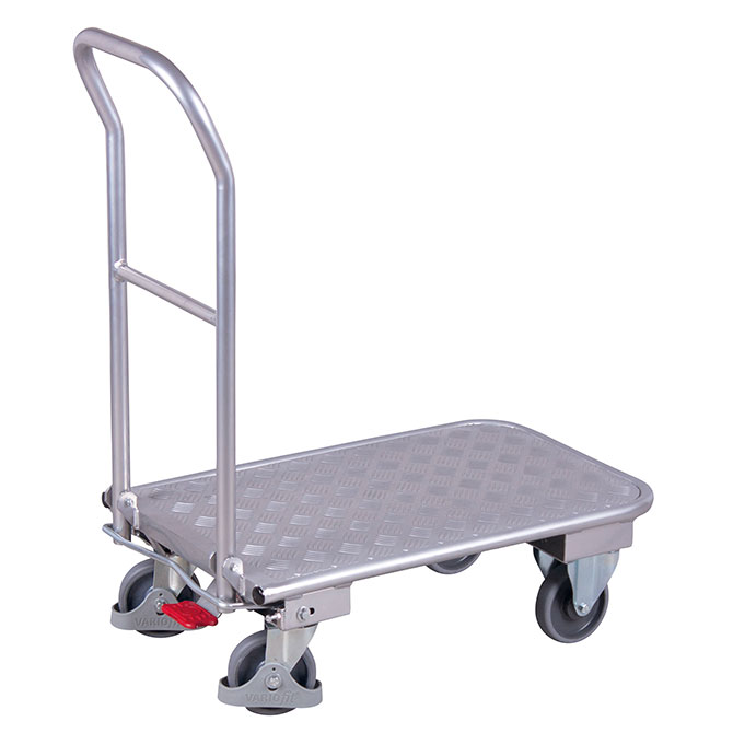Klappbügelwagen aus Aluminium 720x450mm 150kg Traglast Klappbügelwagen aus Aluminium 720x450mm 150kg Traglast