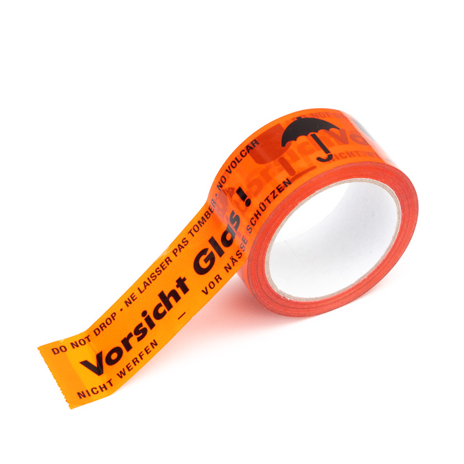 PP-Klebeband 50mm  66lfm -Vorsicht Glas- PP-Klebeband 50mm  66lfm -Vorsicht Glas-
