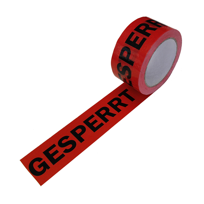 PP- und PVC-Warnbänder rot - "Gesperrt" -