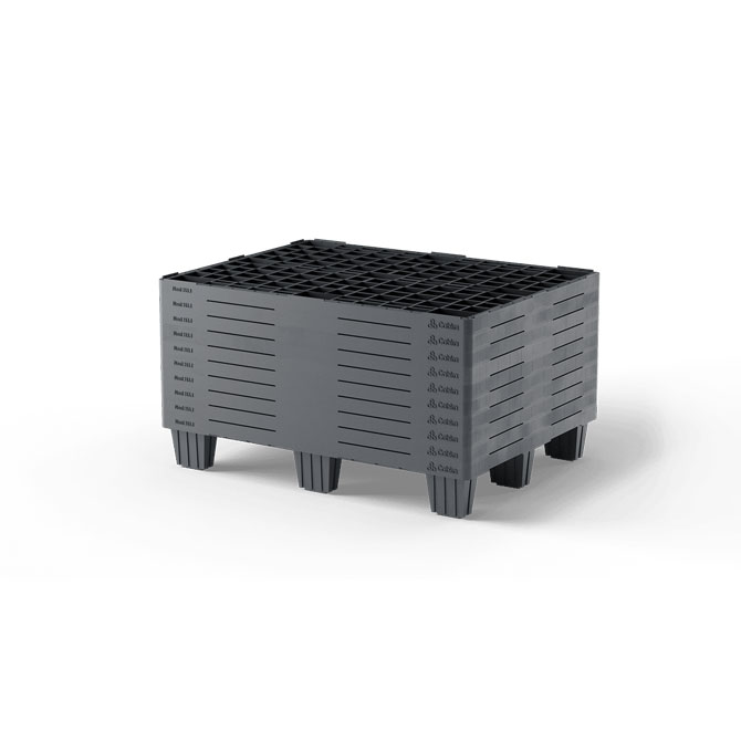 Kunststoffpalette 800x600x130mm Nest H3 Stapel