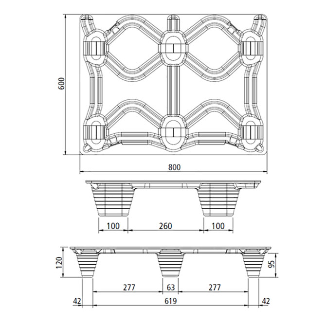 INKA-Paletten  500kg 0600x0800mm     F64