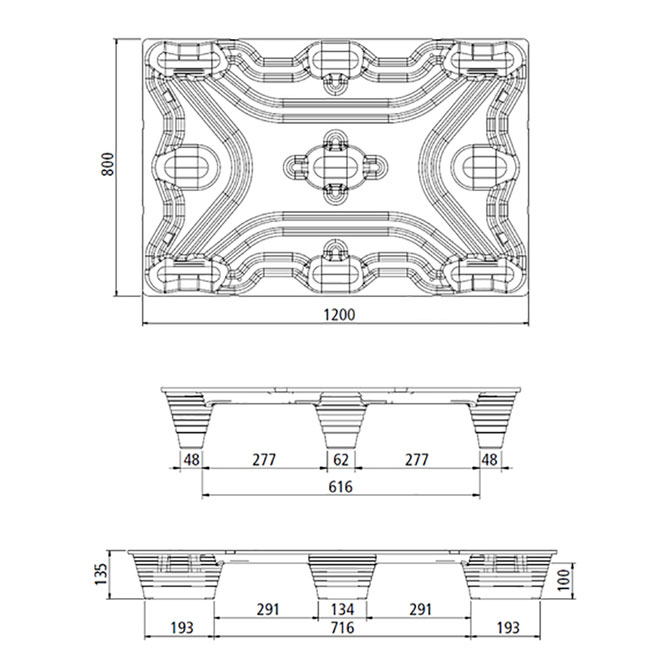INKA-Paletten  900kg 0800x1200mm  F8LF 2