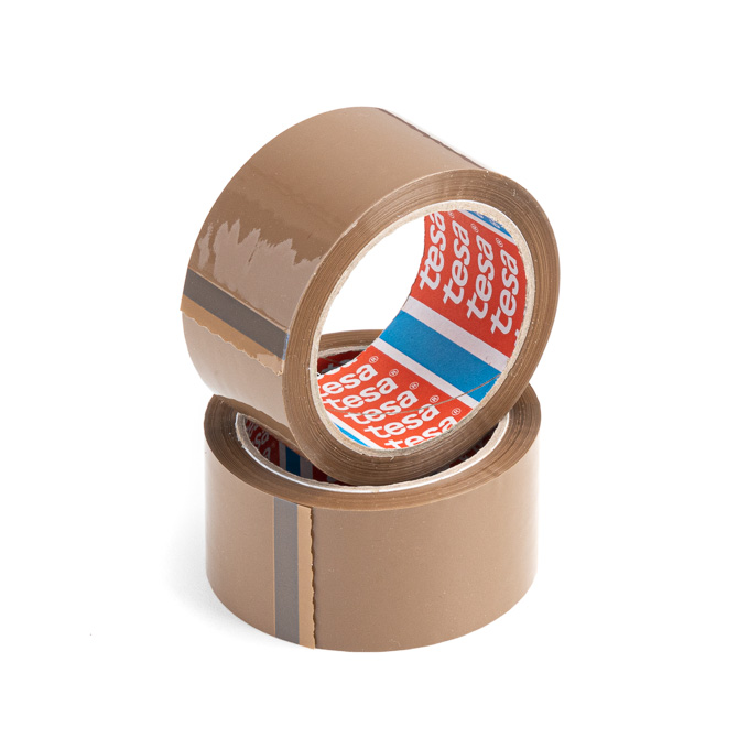 PP-Klebeband 50mm 66lfm Tesa 64014 braun leise abrollend