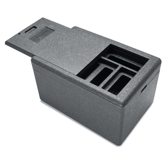 Mehrweg-Isolierbox aus EPP, 33,0 L, Akkuversion mit Logo