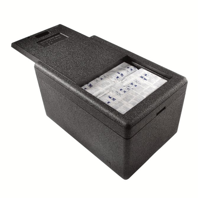 Mehrweg-Isolierbox aus EPP, 33,0 L, für Trockeneis Mehrweg-Isolierbox aus EPP, 33,0 L, für Trockeneis