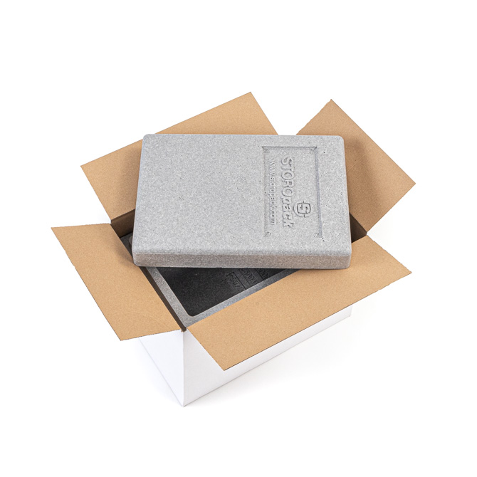 Isolierbox aus Neopor® mit Deckel und Umkarton 7,3 l, "211" (Akku-Version)