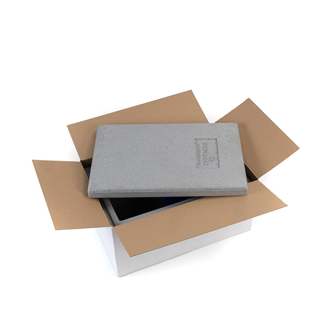 Isolierbox aus Neopor® mit Deckel und Umkarton 30,0 l, "218"