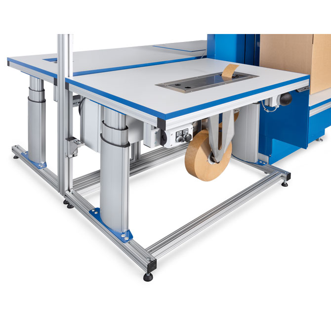 COMFORT.PACK - Integrierter Nassklebebandspender COMFORT.PACK - Integrierter Nassklebebandspender