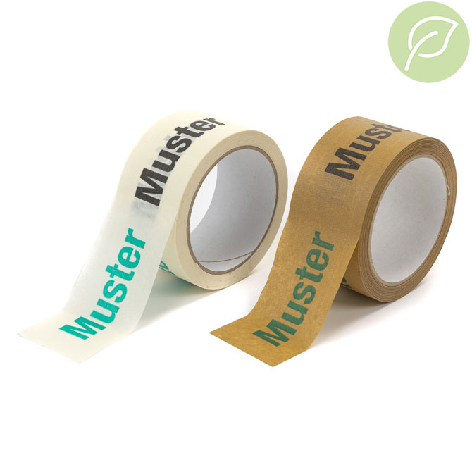 Papierklebeband 50mm 50lfm weiß oder braun - bedruckt Papierklebeband 50mm 50lfm weiß oder braun - bedruckt