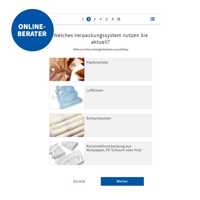 Online-Produktberater zum Polstern, Füllen und Fixieren Online-Produktberater zum Polstern, Füllen und Fixieren