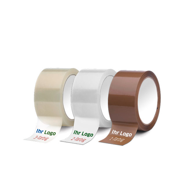 PP-Klebeband 50mm 66lfm weiß, transparent oder braun - bedruckt PP-Klebeband 50mm 66lfm weiß, transparent oder braun - bedruckt