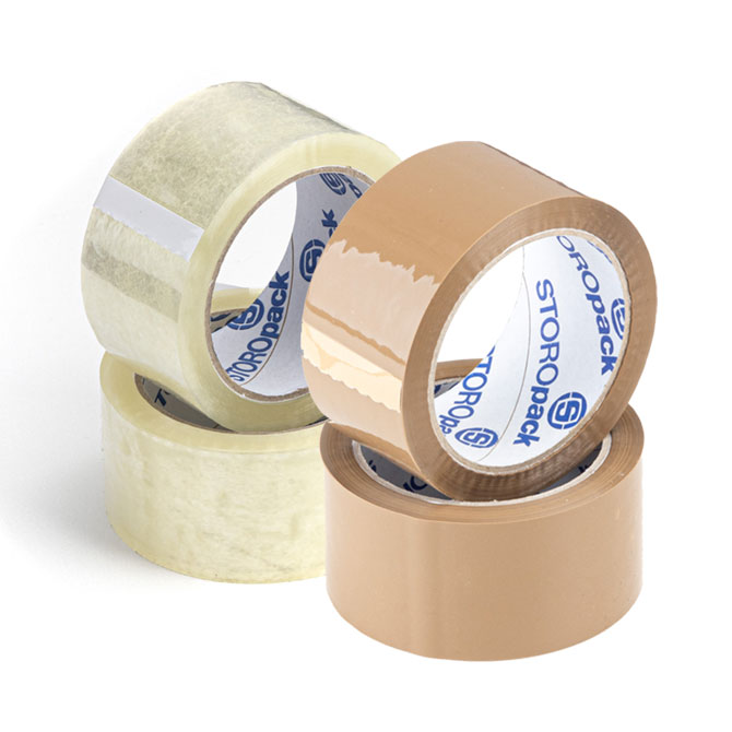 PP-Klebeband 50mm 66lfm - braun / transparent - Leise abrollend PP-Klebeband 50mm 66lfm - braun / transparent - Leise abrollend