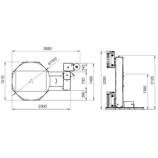 Stretchmaschine Saving Zeichnung