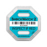Shockwatch 2 m. Label türkis 10g/50ms